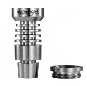 14mm/18mm Male GR2 Titanium Domeless Nail w Dab Plate