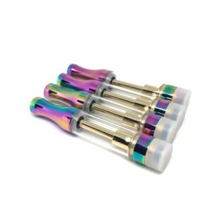 Iridescent Round Metal Tip 510 Thread Cartridge With Color Base