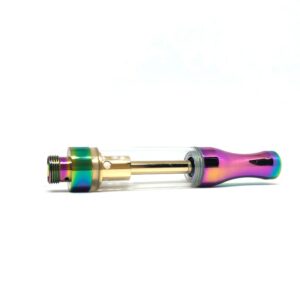 Iridescent Round Metal Tip 510 Thread Cartridge With Color Base