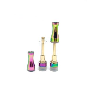 Iridescent Round Metal Tip 510 Thread Cartridge With Color Base