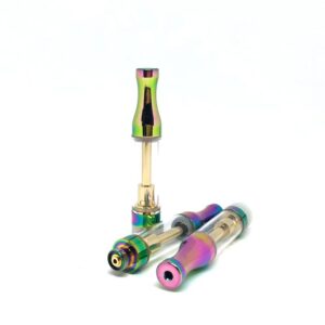 Iridescent Round Metal Tip 510 Thread Cartridge With Color Base